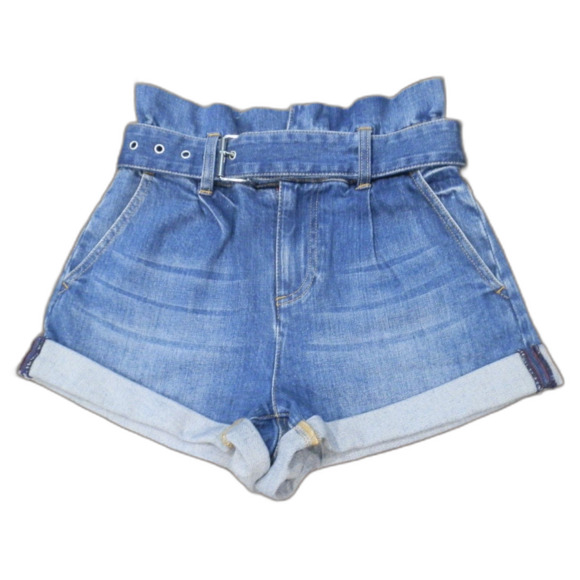 Alice + Olivia Pants - Alice + Olivia Jeans Belted Denim Shorts Women's Size 24